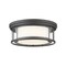 Z-Lite Willow 3 Light Flush Mount, Bronze & Inner White and Outer Clear 426F16-BRZ - alternate 1